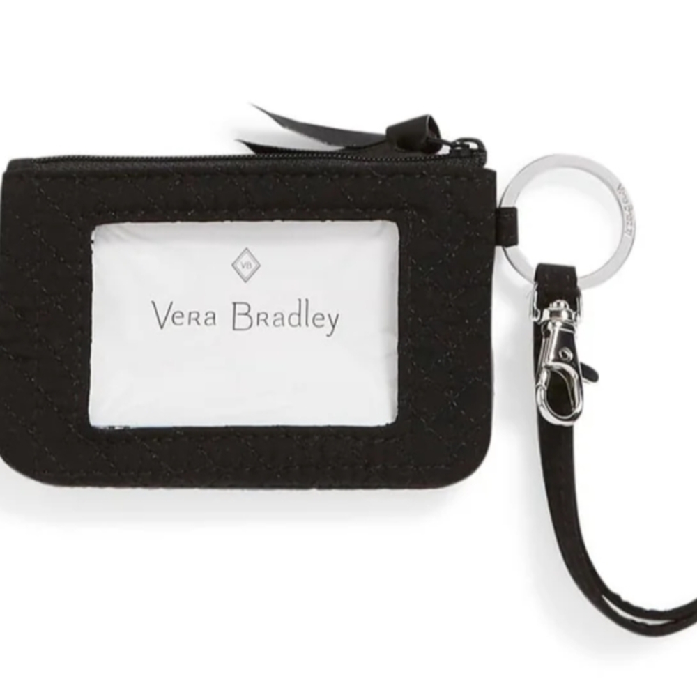 Vera Bradley Black Quilted ID Holder